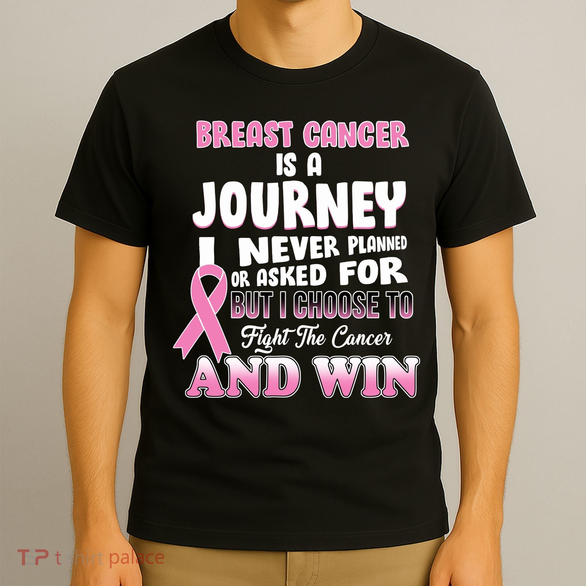 Fight The Journey And Win Breast Cancer T-Shirt
