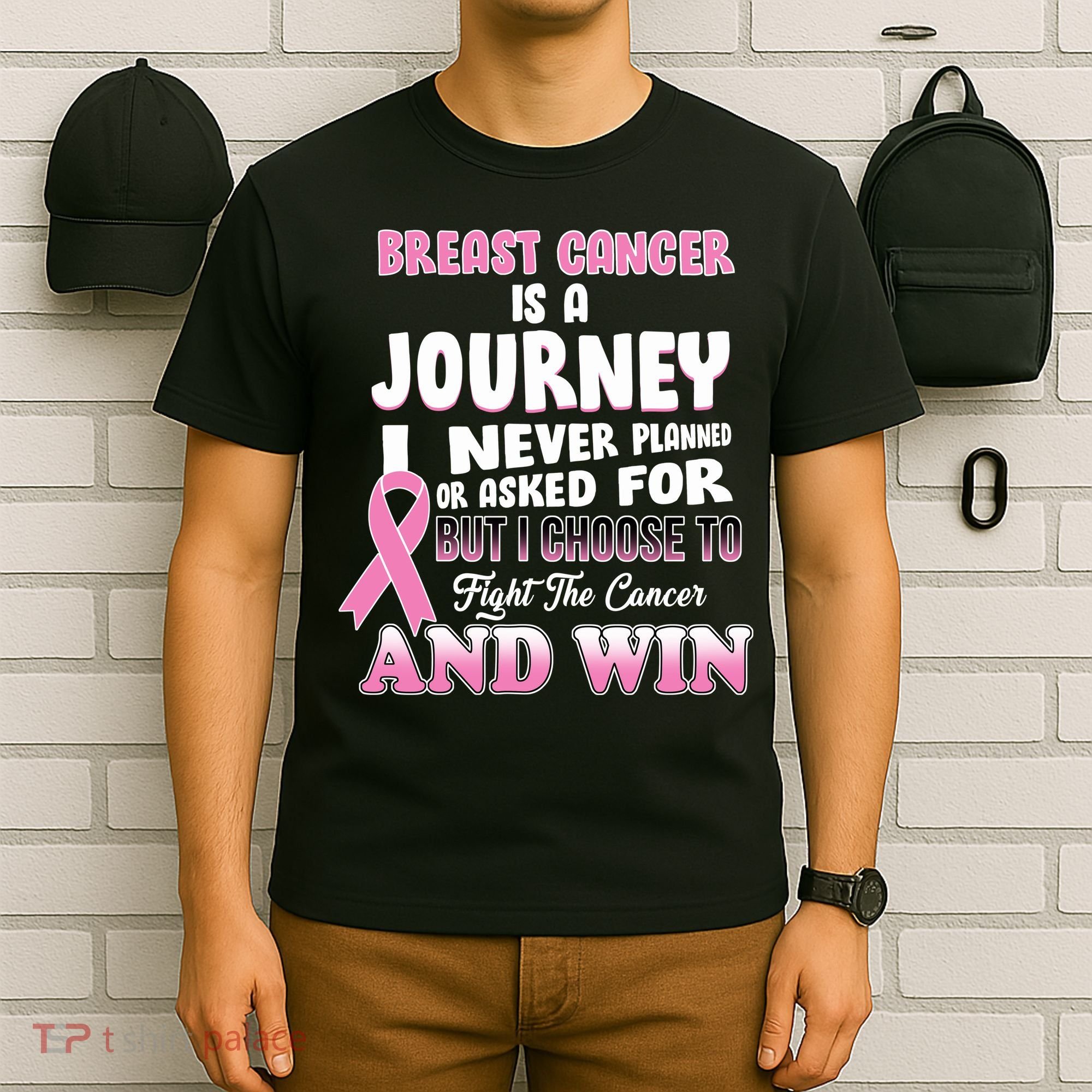 Fight The Journey And Win Breast Cancer T-Shirt
