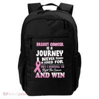 Fight The Journey And Win Breast Cancer Backpack thumb 0