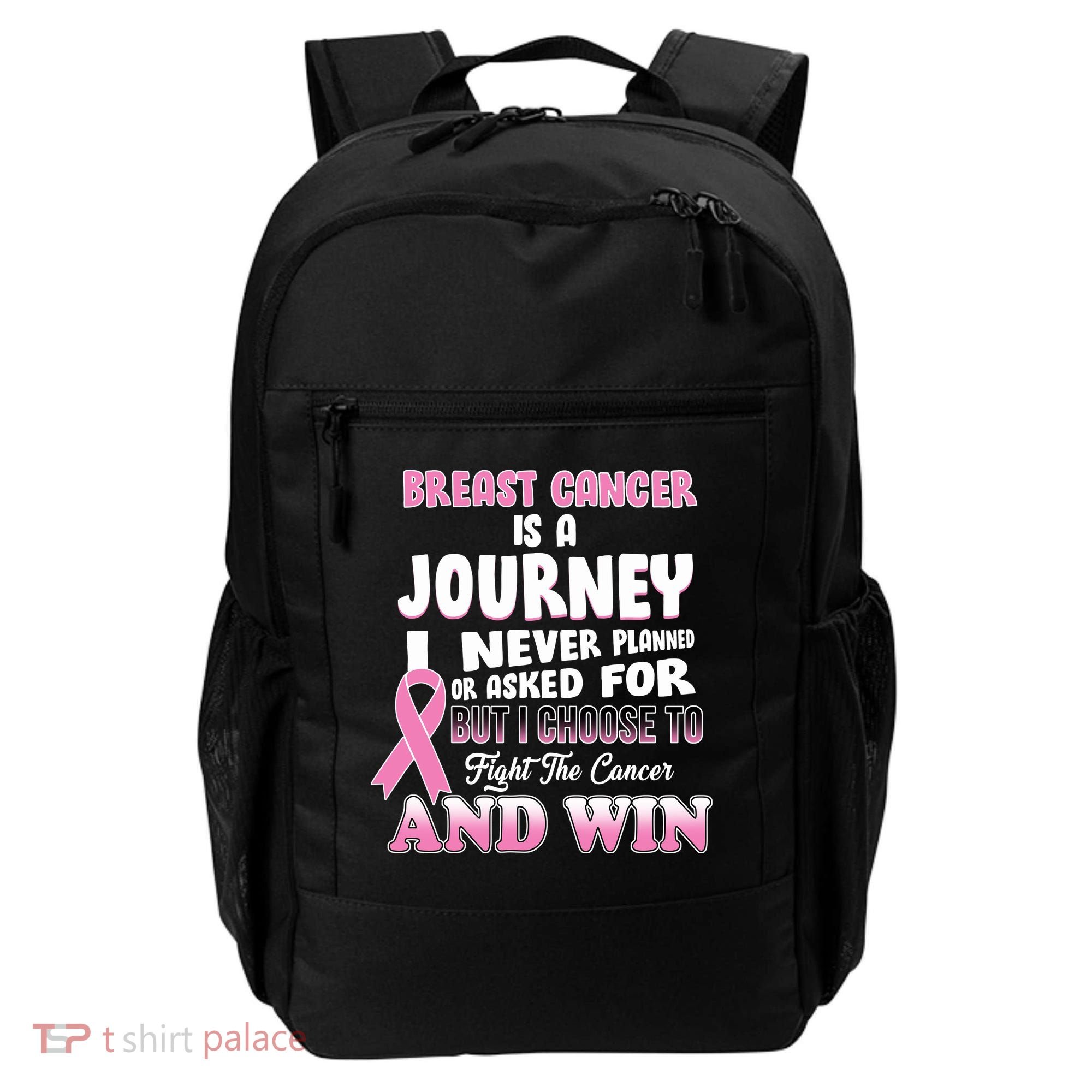 Fight The Journey And Win Breast Cancer Backpack