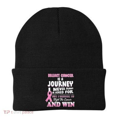 Fight The Journey And Win Breast Cancer Beanie