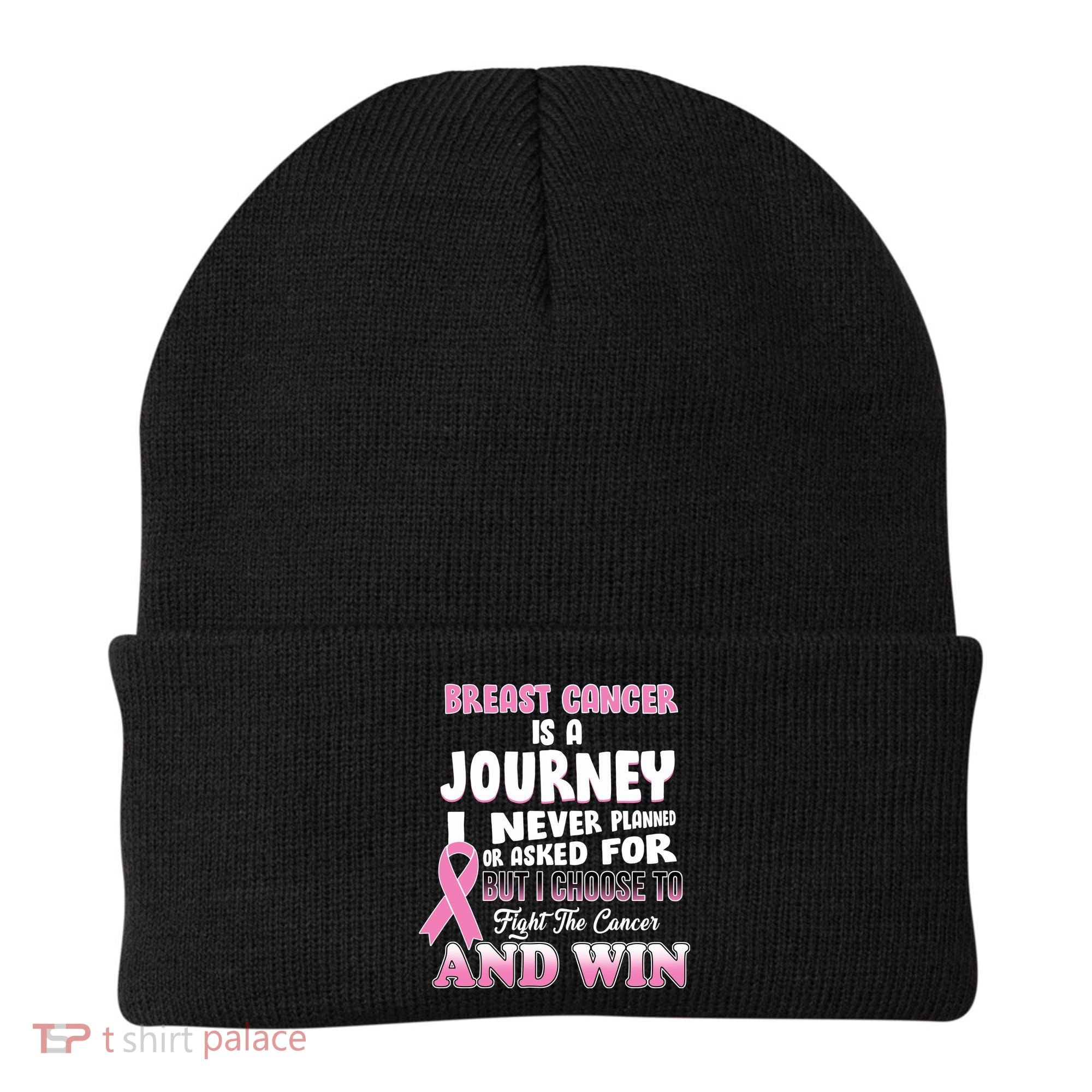 Fight The Journey And Win Breast Cancer Beanie