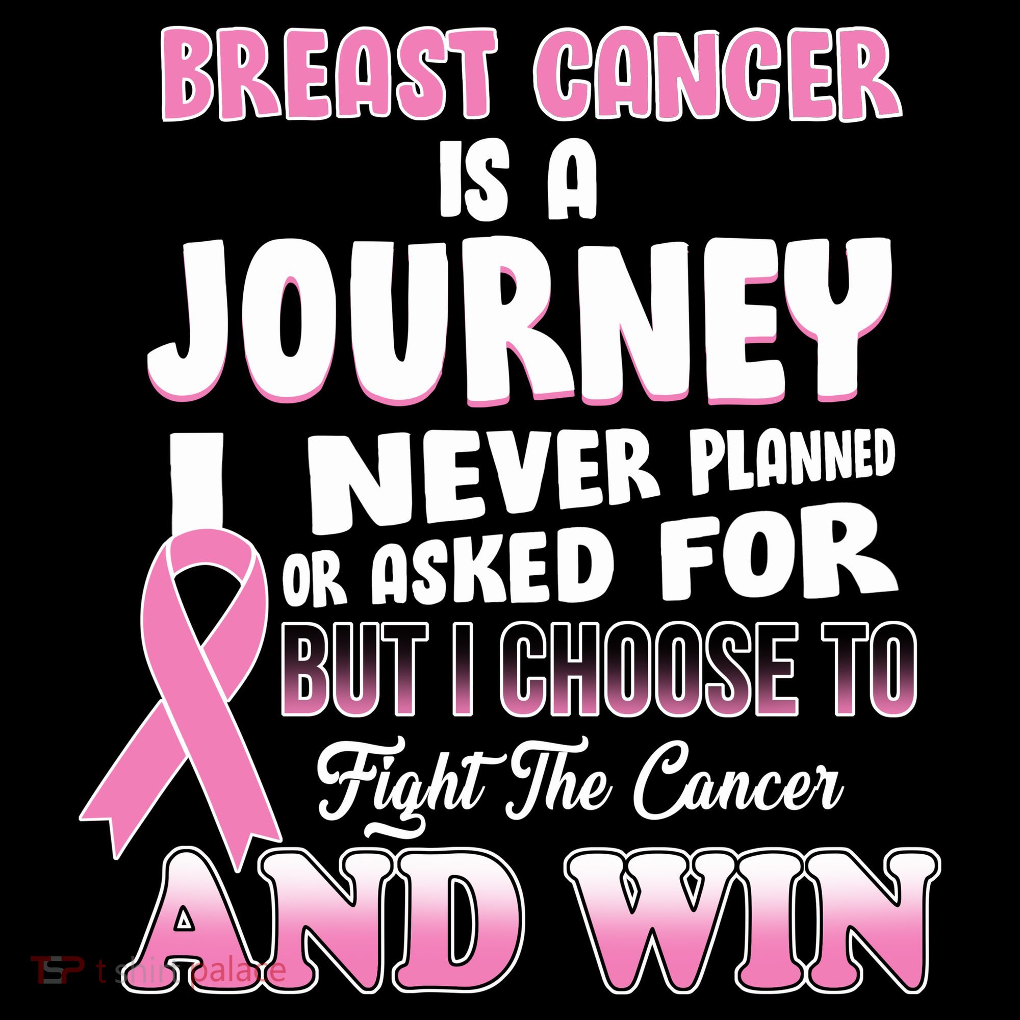 Fight The Journey And Win Breast Cancer Women's Hoodie