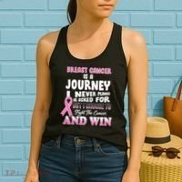 Fight The Journey And Win Breast Cancer Women's Tank Top thumb 2