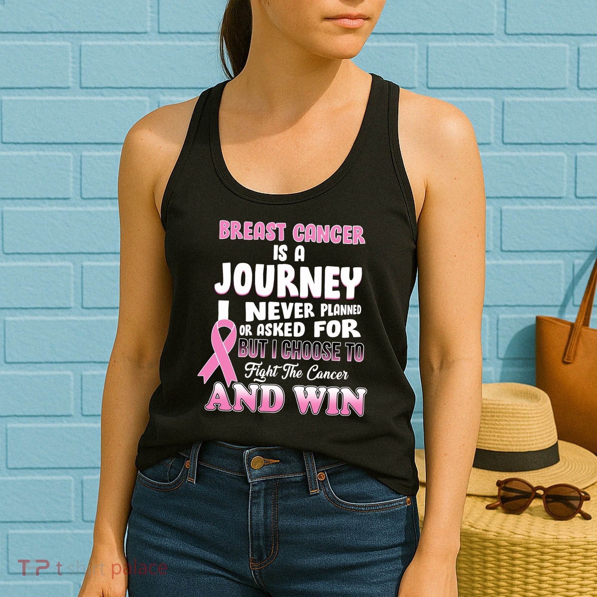 Fight The Journey And Win Breast Cancer Women's Tank Top