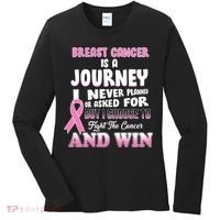 Fight The Journey And Win Breast Cancer Women's Long Sleeve Shirt thumb 0