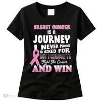 Fight The Journey And Win Breast Cancer Women's T-Shirt thumb 0