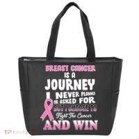 Fight The Journey And Win Breast Cancer Tote Bag thumb 0