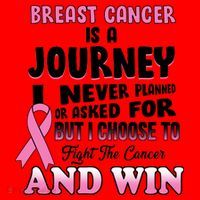 Fight The Journey And Win Breast Cancer Santa Hat thumb 1