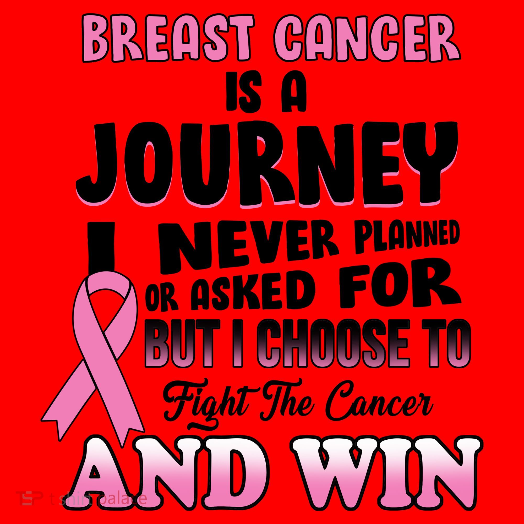 Fight The Journey And Win Breast Cancer Santa Hat