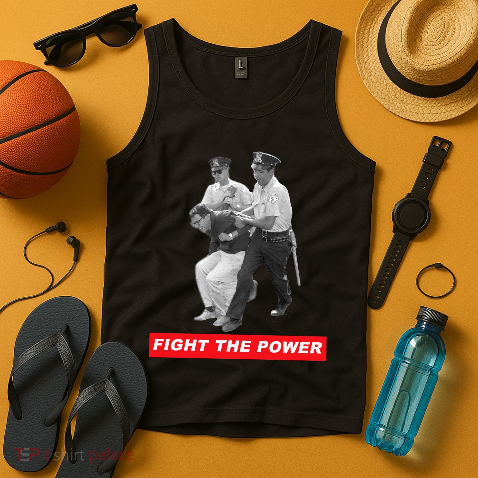 Fight The Power Bernie Arrested Tank Top