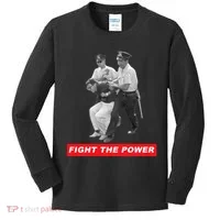 Fight The Power Bernie Arrested Kids Long Sleeve Shirt thumb 0