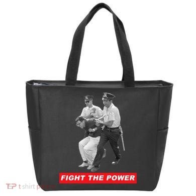 Fight The Power Bernie Arrested Tote Bag