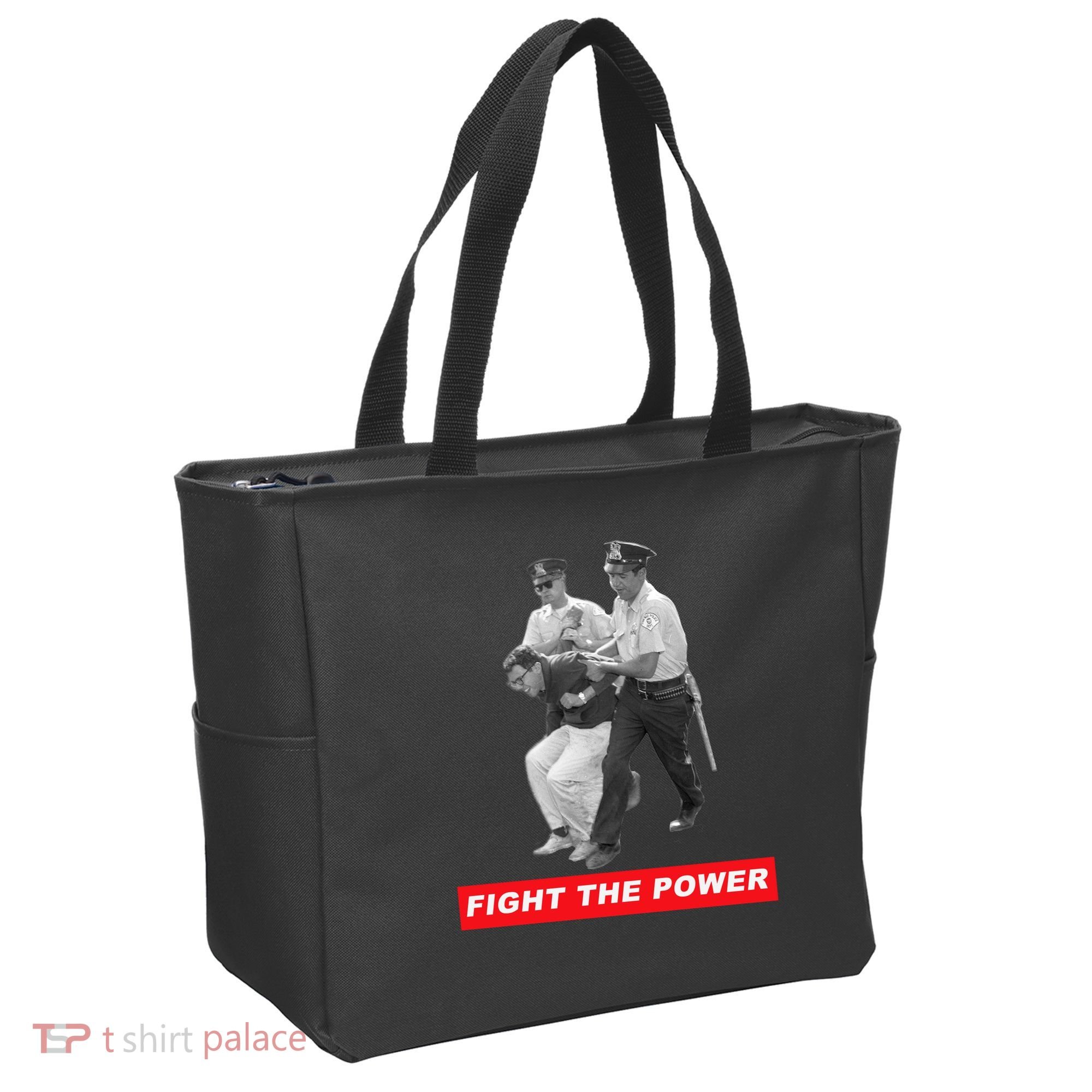 Fight The Power Bernie Arrested Tote Bag