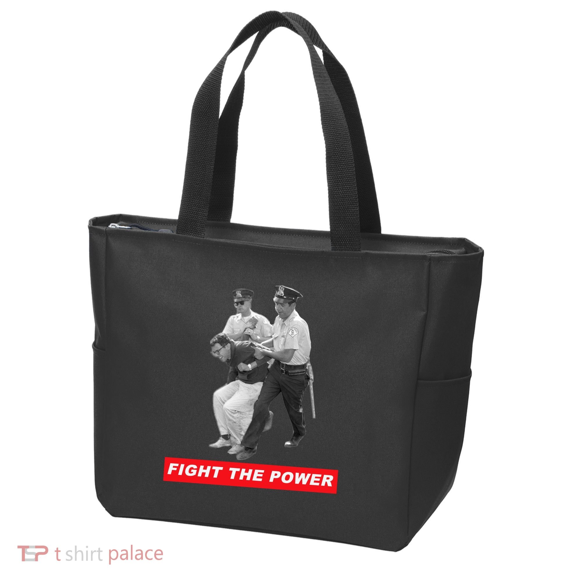 Fight The Power Bernie Arrested Tote Bag