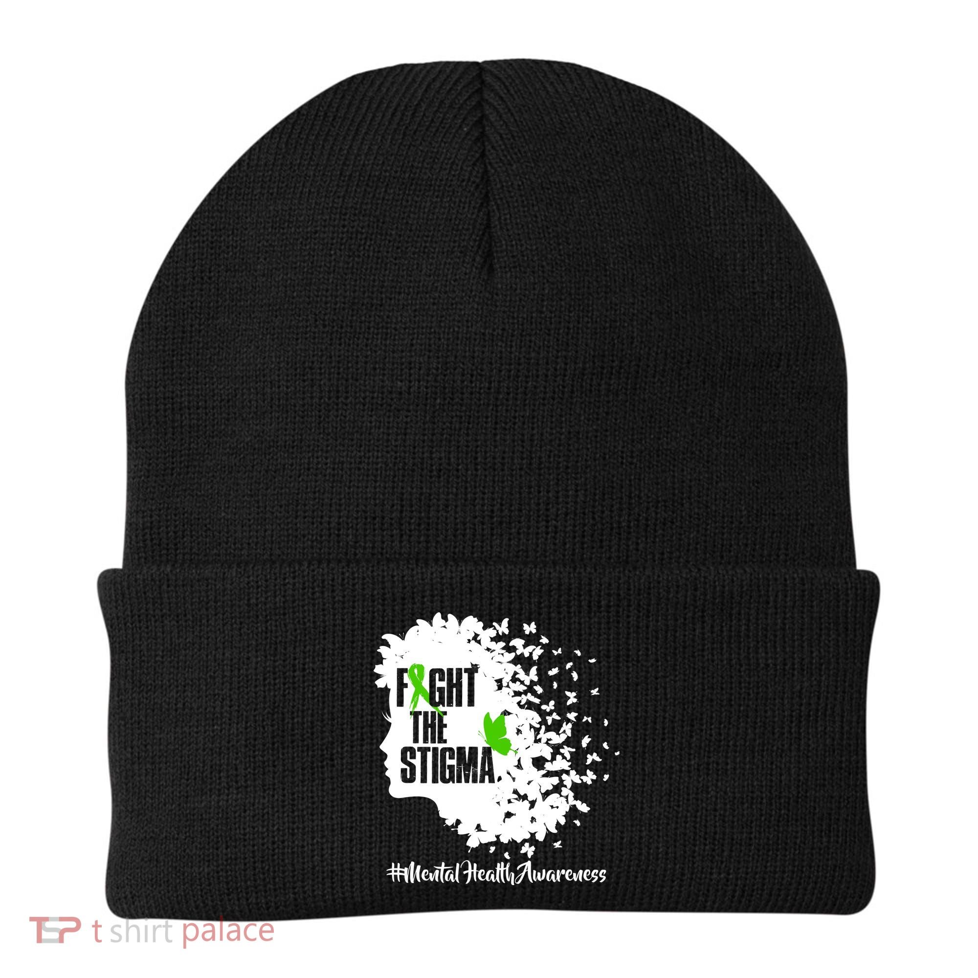 Fight The Stigma Butterflies Mental Health Beanie