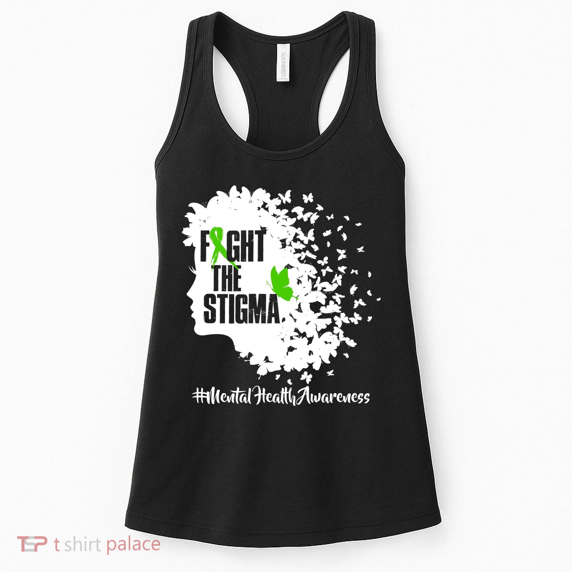 Fight The Stigma Butterflies Mental Health Women's Tank Top