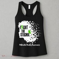 Fight The Stigma Butterflies Mental Health Women's Tank Top thumb 3