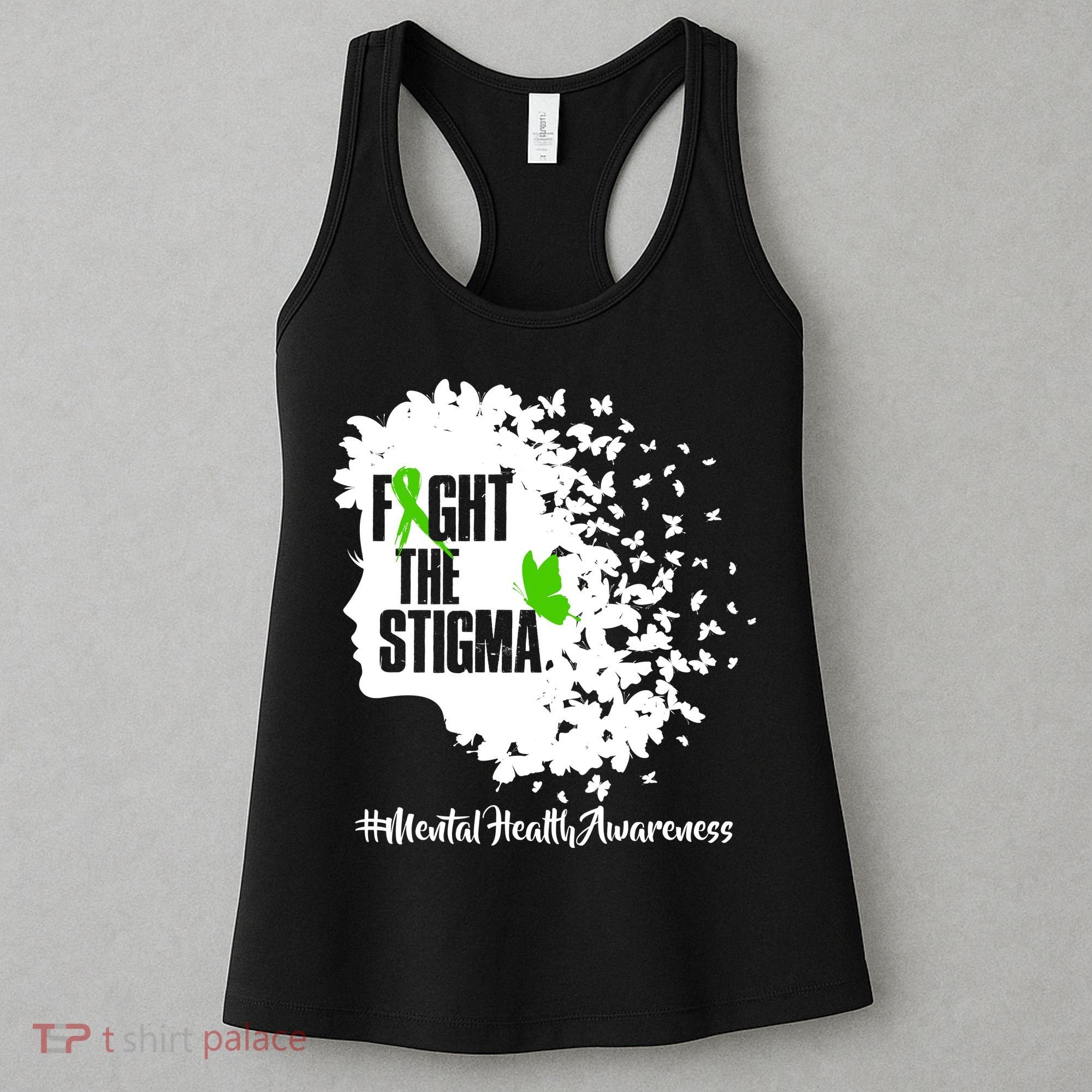 Fight The Stigma Butterflies Mental Health Women's Tank Top