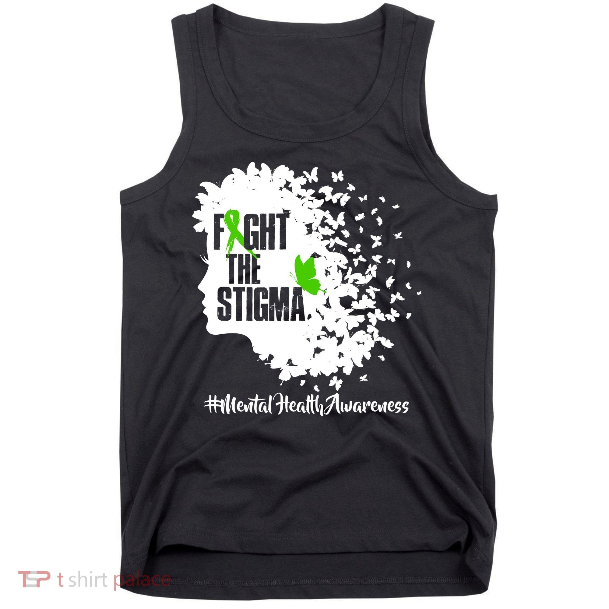 Fight The Stigma Butterflies Mental Health Tank Top