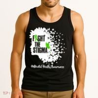 Fight The Stigma Butterflies Mental Health Tank Top thumb 3