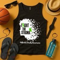 Fight The Stigma Butterflies Mental Health Tank Top thumb 4