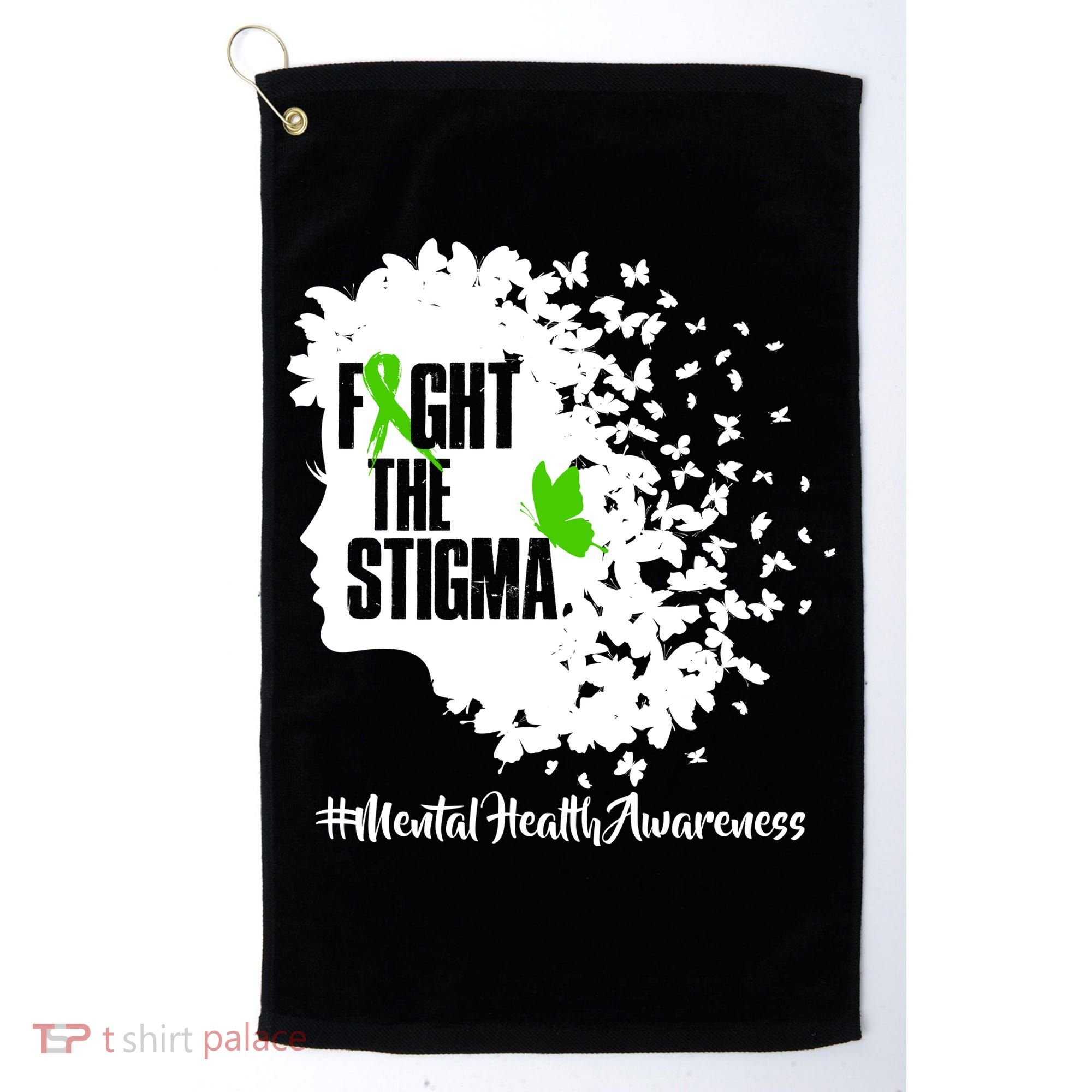 Fight The Stigma Butterflies Mental Health Golf Towel