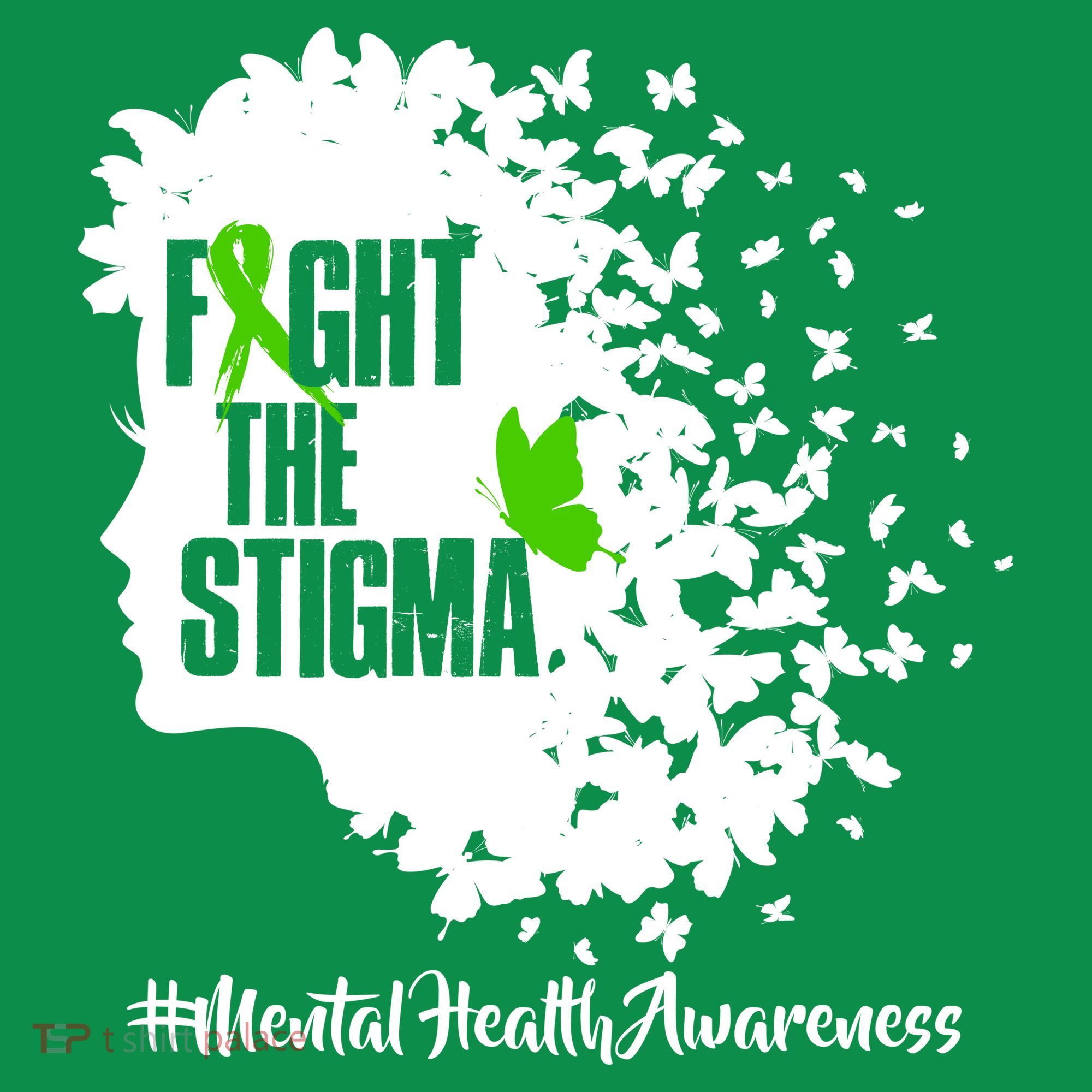 Fight The Stigma Butterflies Mental Health Mousepad