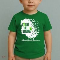 Fight The Stigma Butterflies Mental Health Toddler T-Shirt thumb 2