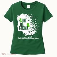 Fight The Stigma Butterflies Mental Health Women's T-Shirt thumb 0