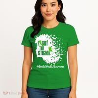 Fight The Stigma Butterflies Mental Health Women's T-Shirt thumb 4