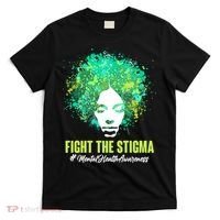 Fight The Stigma Mental Health Awareness Butterflies T-Shirt thumb 0