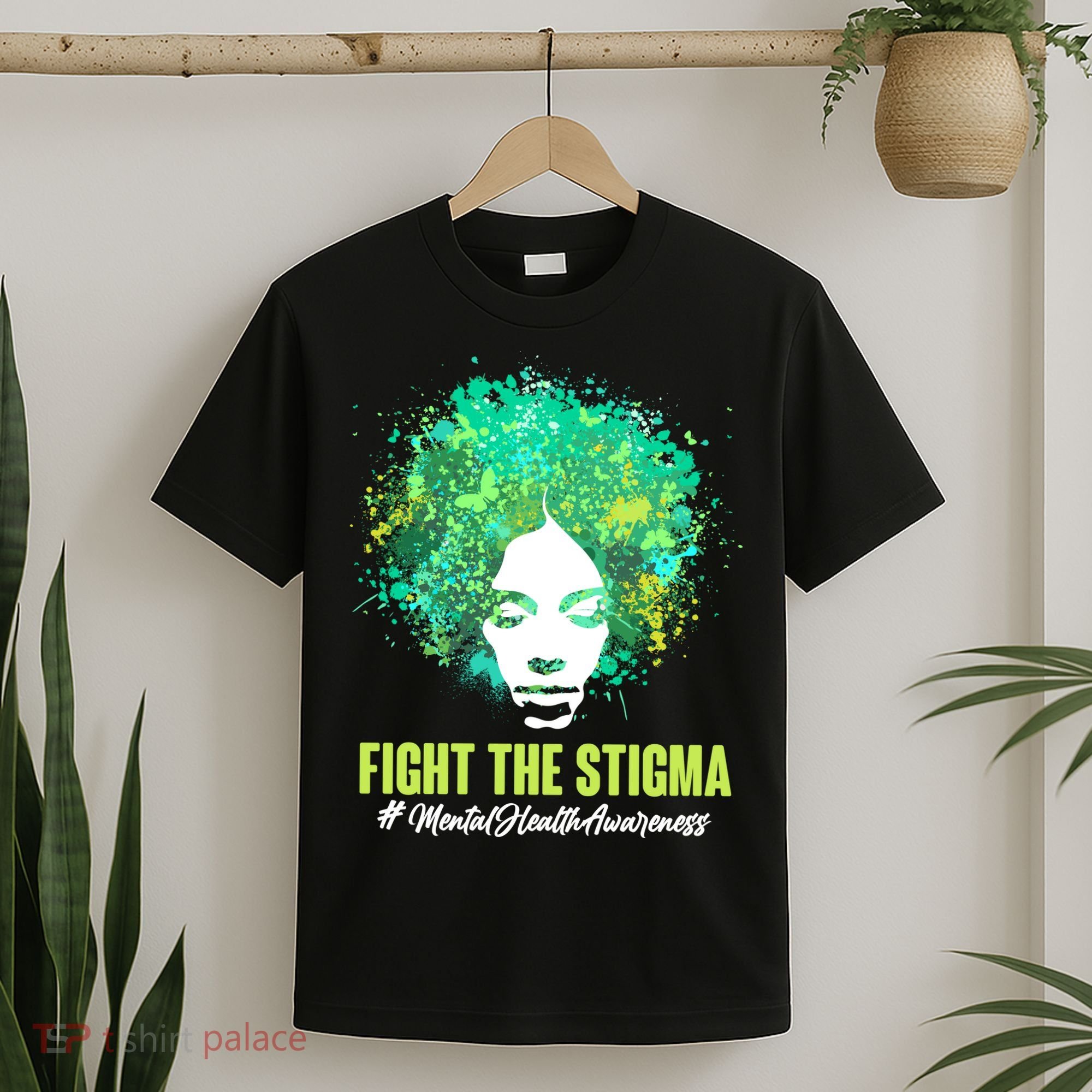 Fight The Stigma Mental Health Awareness Butterflies T-Shirt
