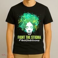 Fight The Stigma Mental Health Awareness Butterflies T-Shirt thumb 3