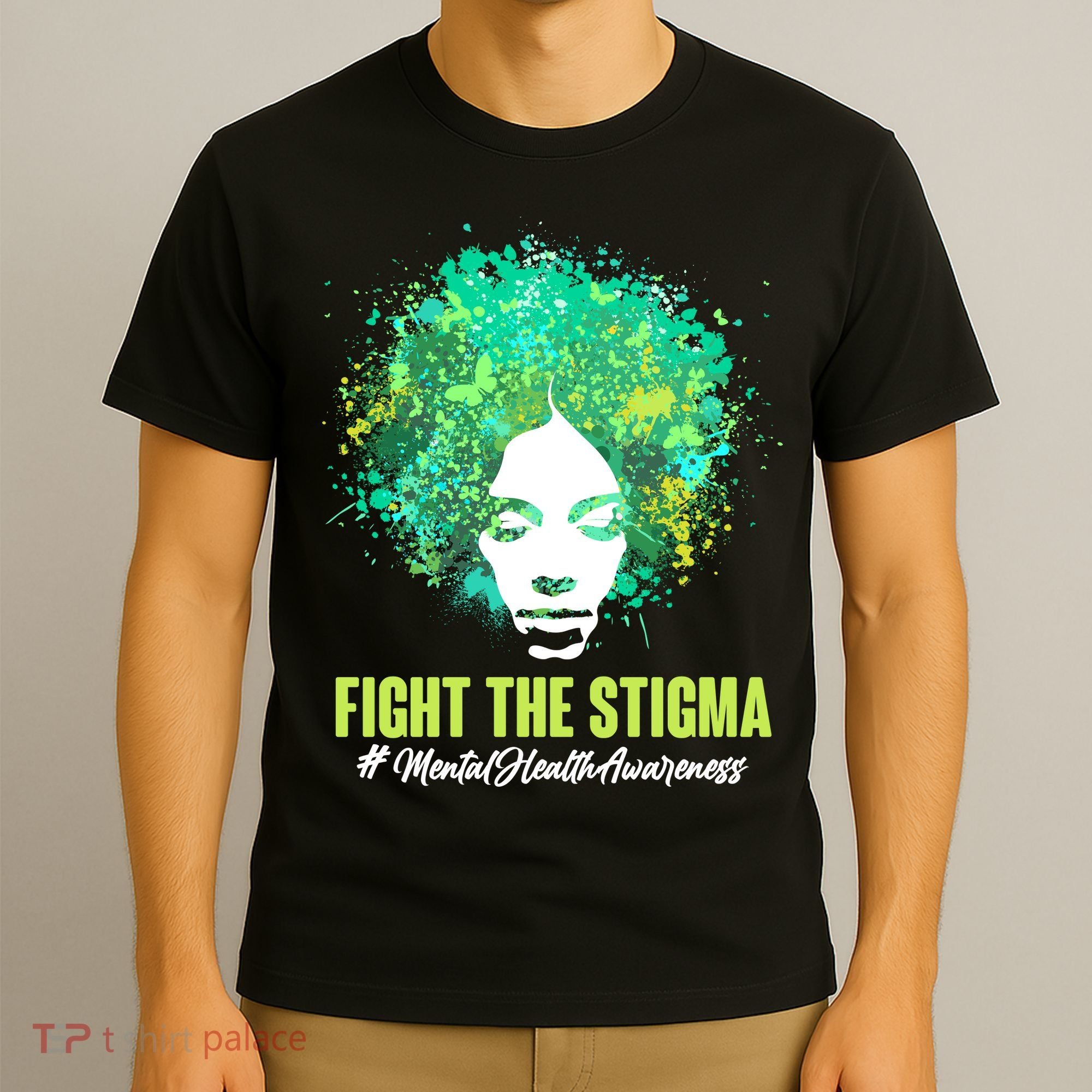 Fight The Stigma Mental Health Awareness Butterflies T-Shirt
