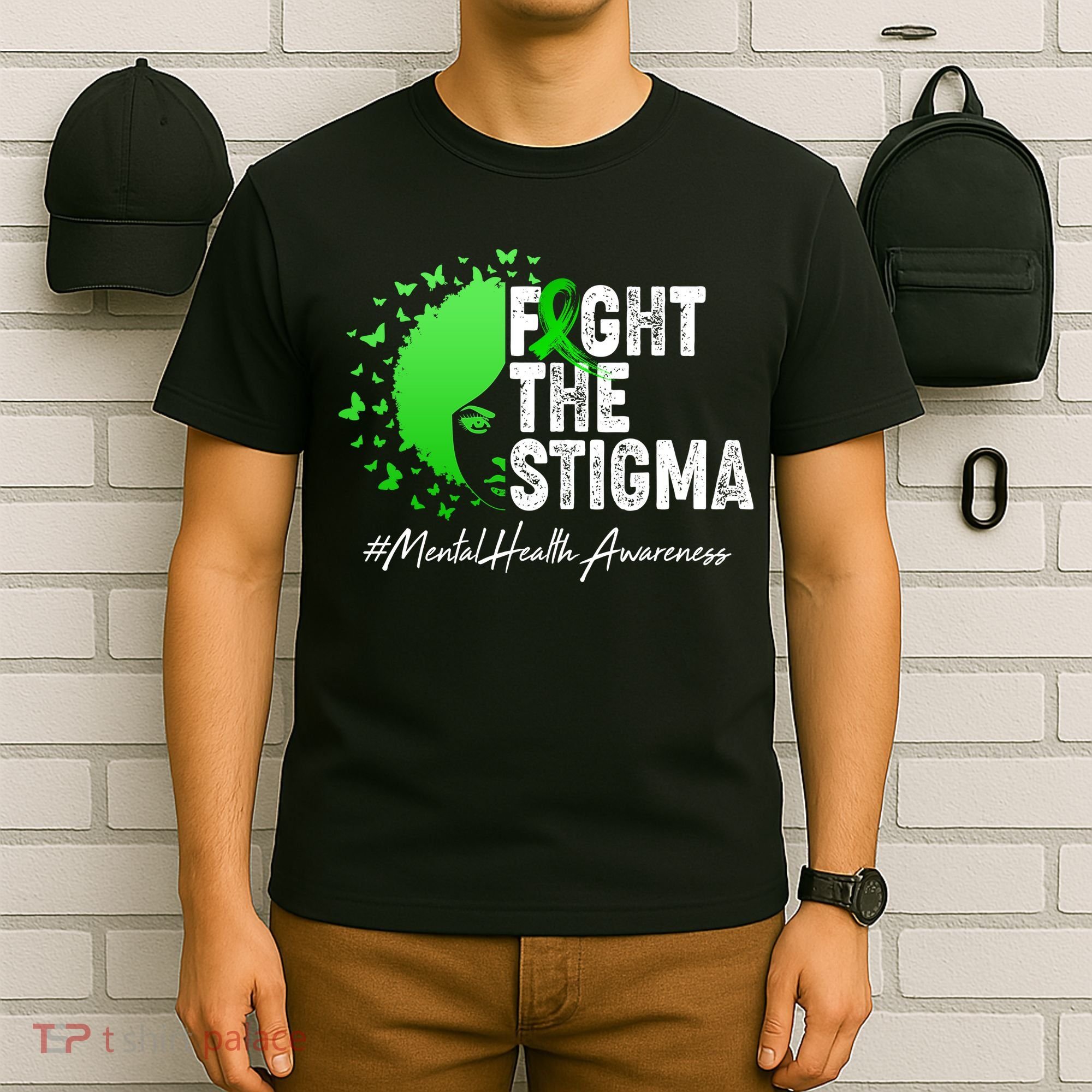 Fight The Stigma Mental Health Awareness Support T-Shirt