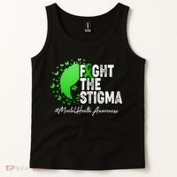 Fight The Stigma Mental Health Awareness Support Tank Top thumb 2