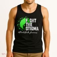 Fight The Stigma Mental Health Awareness Support Tank Top thumb 3