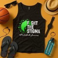 Fight The Stigma Mental Health Awareness Support Tank Top thumb 4