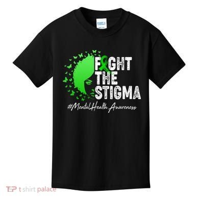 Fight The Stigma Mental Health Awareness Support Kids T-Shirt