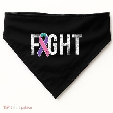 Fight Thyroid Cancer USA-Made Doggie Bandana