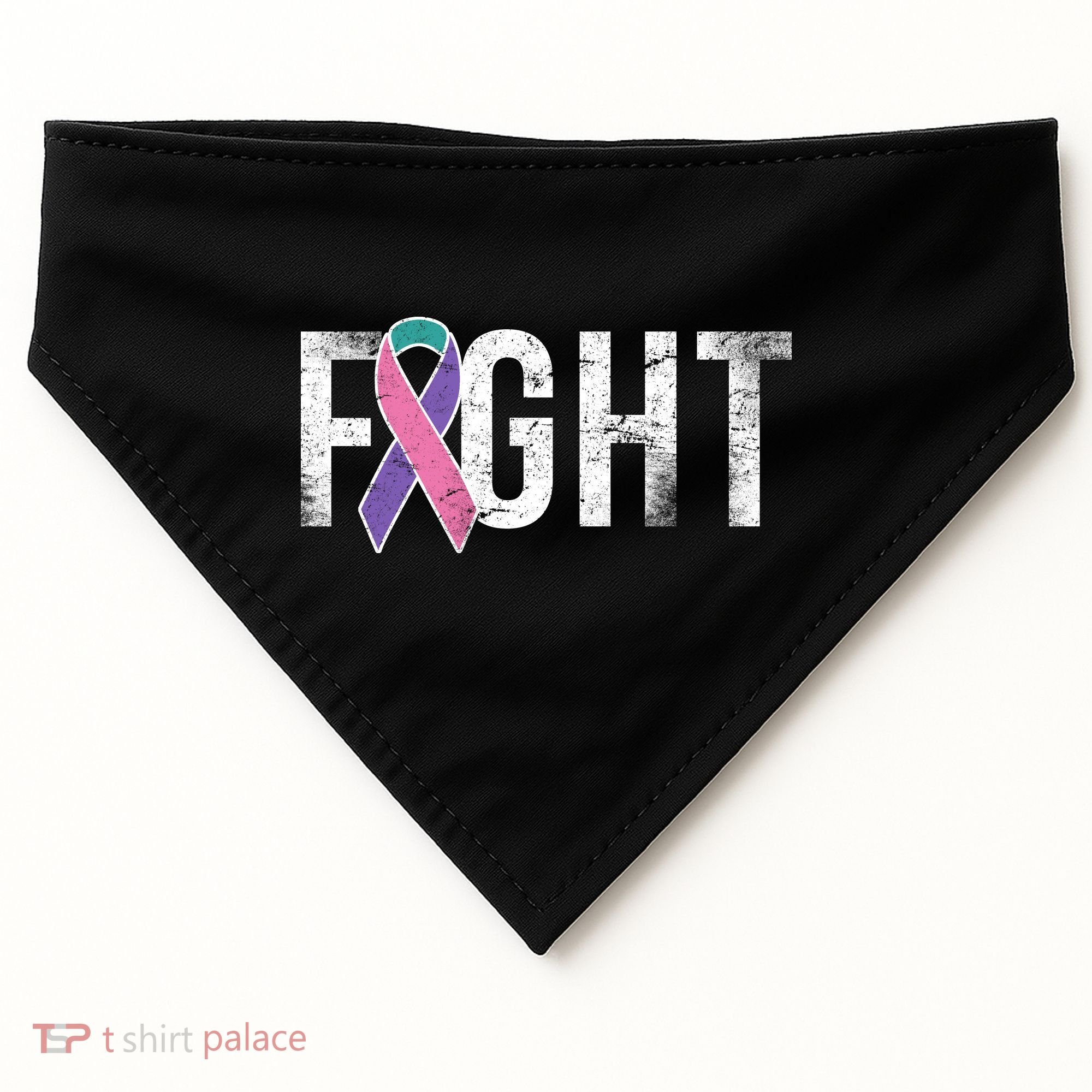 Fight Thyroid Cancer USA-Made Doggie Bandana