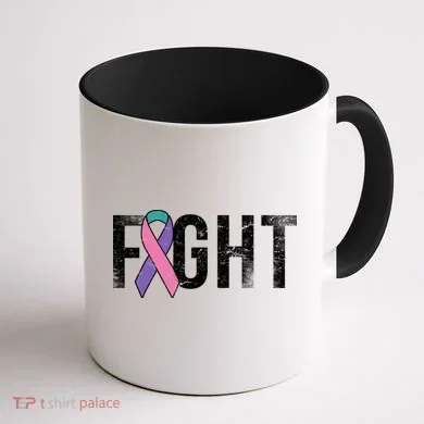 Fight Thyroid Cancer Coffee Mug back