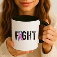 Fight Thyroid Cancer Coffee Mug thumb 3