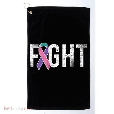 Fight Thyroid Cancer Golf Towel