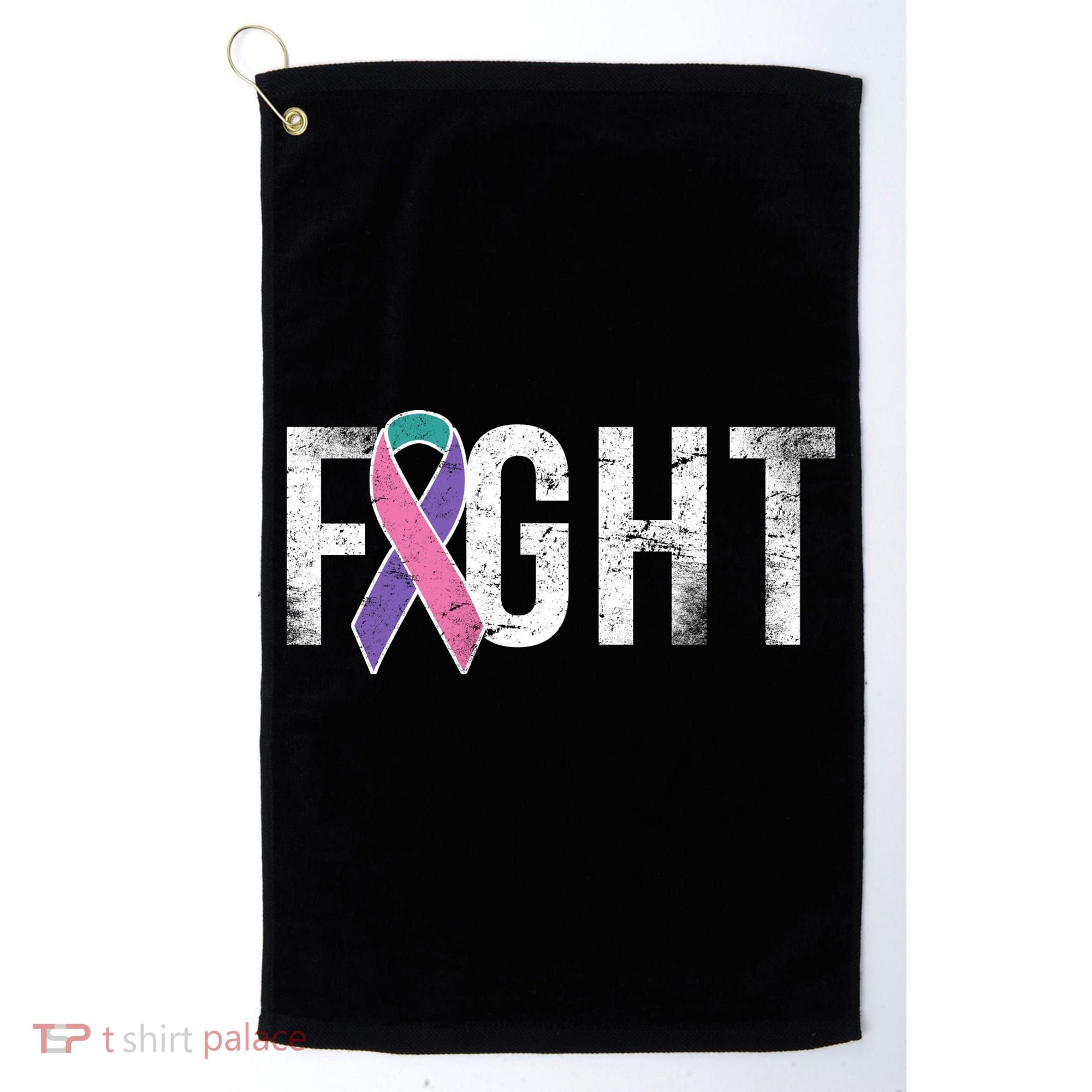 Fight Thyroid Cancer Golf Towel