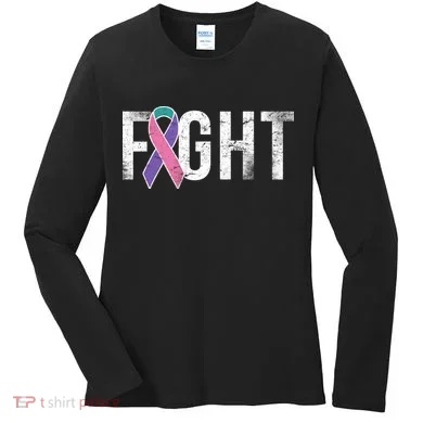 Fight Thyroid Cancer Women's Long Sleeve Shirt