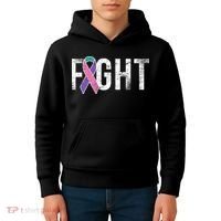 Fight Thyroid Cancer Kids Hoodie thumb 4