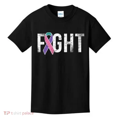 Fight Thyroid Cancer Kids T-Shirt
