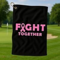 Fight Together Breast Cancer Golf Towel thumb 1